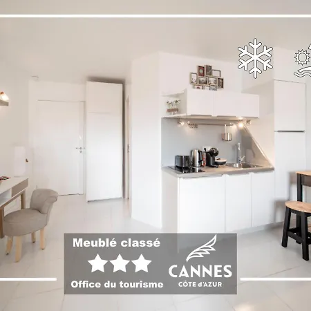 公寓 Azur Evasion Meuble Classe 3 Etoiles Croisette Festival Grand *